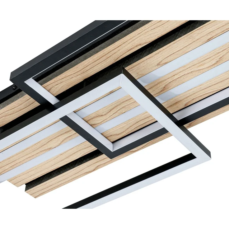 Novel 'AMURAPAR' LED-Deckenleuchte, Aluminium braun/schwarz, 65 x 30 x 8 cm, Warmweiß – Bild 3