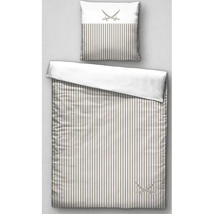 Bettwäsche SANSIBAR Satin BL 155x220 cm braun Bettbezug Bettzeug