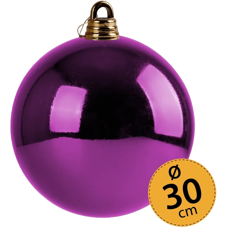 Christbaumkugel lila Weihnachtskugel ⌀ 30 cm Baumschmuck Deko-Kugel glänzend