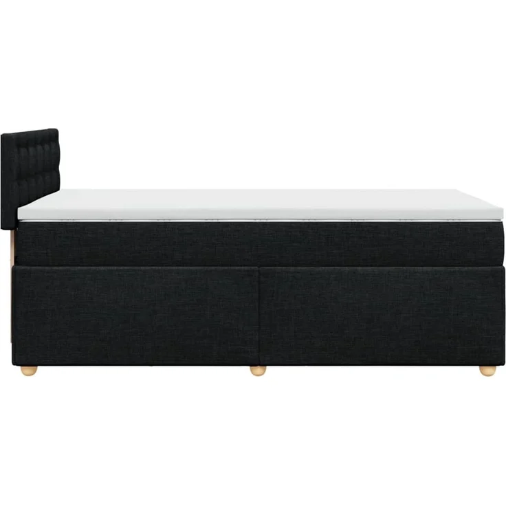 vidaXL Boxspringbett mit Matratze Schwarz 100x200 cm Stoff 3288907 – Bild 7
