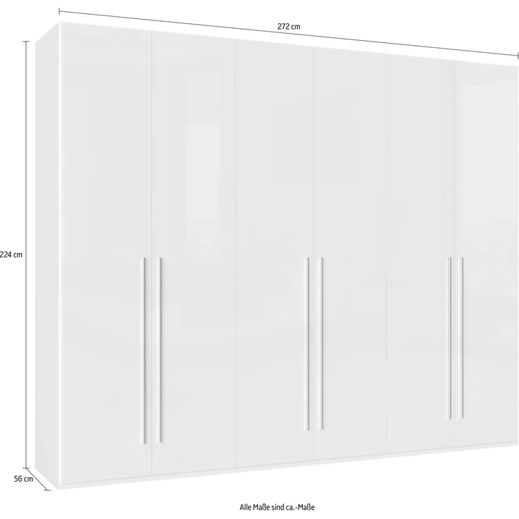 Places of Style Kleiderschrank Piano beige, UV lackiert hochglänzend, Soft-Close Funktion in vielen Breiten – Bild 3