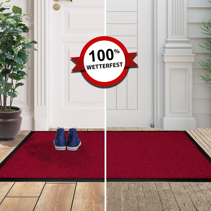 Furni24 Fußmatte - Rot, 90 x 150 cm – Bild 6