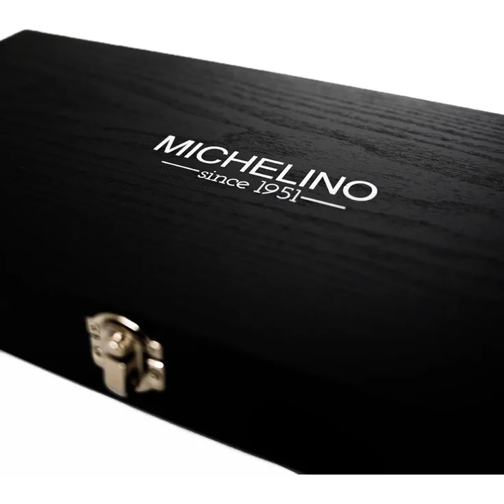 MICHELINO 4-tlg. Messerset in Geschenkbox Messer-Set Besteck Kochmesser, Brotmesser und Allzweckmesser