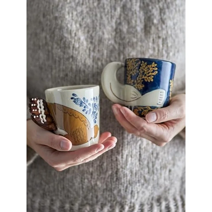 Bloomingville Tasse Bloomingville Hezha Tasse, Blue, Steingut – Bild 4