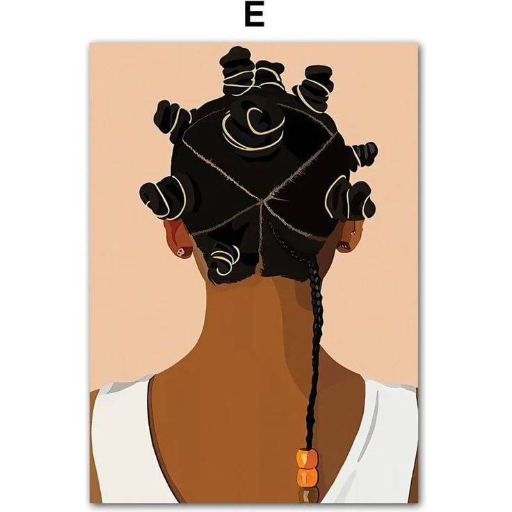 Poster Hip Hop Schmuck Mode | Schwarz Mädchen · Bilder Wohnzimmer | Wandbilder Schlafzimmer | Deko Print ohne Rahmen | Bilder Kunstdruck - 40 x 50 cm / F – Bild 6