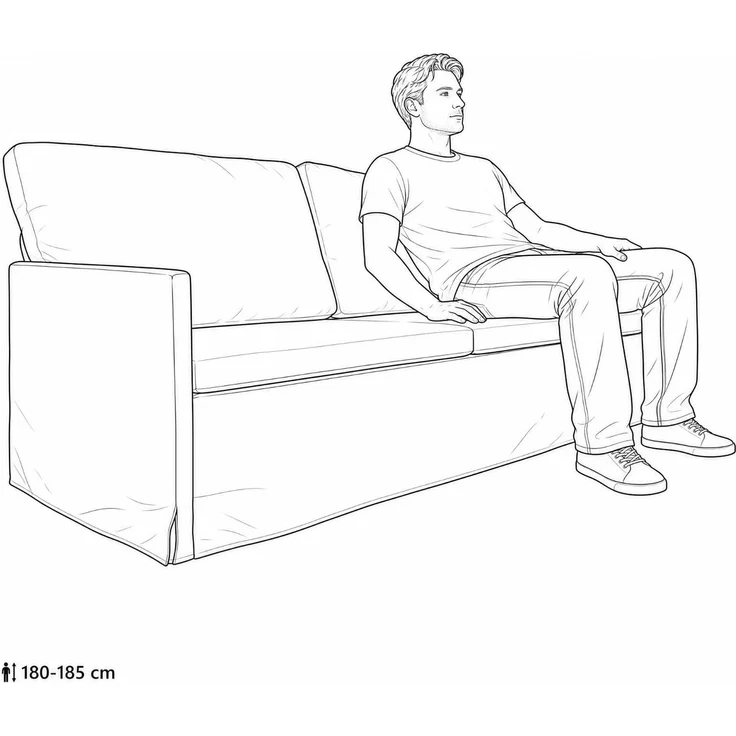 vidaXL 3-Sitzer Sofa Dunkelgrau 190 x 81 x 82 cm Samt (V) 42041121 – Bild 9