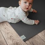 SanoSoft Krabbelunterlage 60x100 cm, Grau, PVC-Schaum, 4,5 mm Dicke