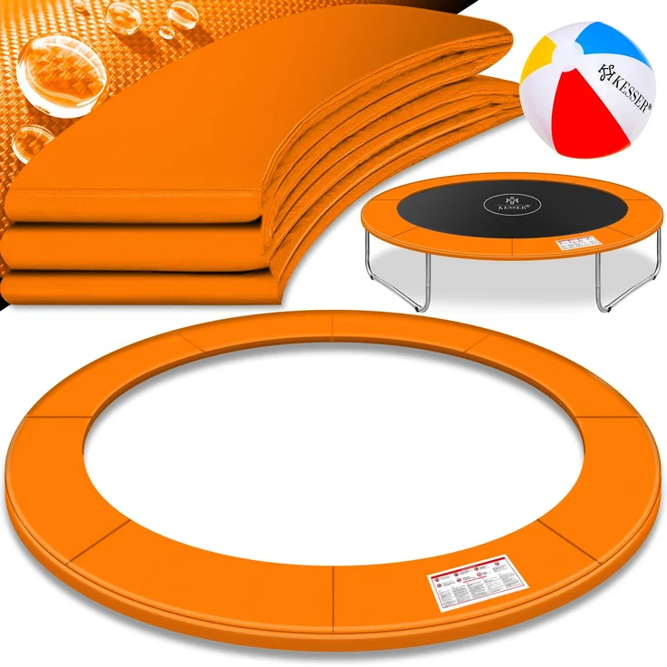 KESSER® Trampolin Randabdeckung, 100% UV-beständig, reißfest, Federabdeckung, Orange, ‎244 x 244 x 2 cm – Bild 1