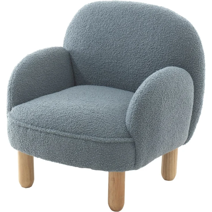 Kindersessel, Bezug Bouclè Blau – Bild 2