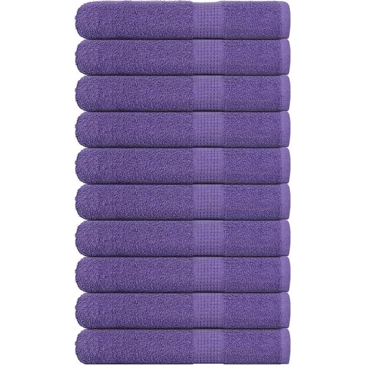 vidaXL Handtücher FROGN 10 Stk. Lila 100x200 cm 360 g/m² 136892 – Bild 1