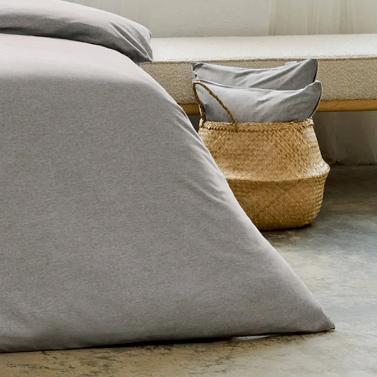Estella Bettwäsche Takoma 6873 810 Grau Mako Interlock Jersey 200 x 200 + 2x 80 x 80 cm – Bild 6