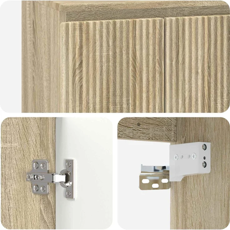 vidaXL Waschbeckenschrank Sonoma-Eiche 62,5 x 44,5 x 80 cm 3404332 – Bild 10