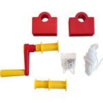 Coemo Ersatzteil Kurbel für Sandkasten mit Dachlift, Kunststoff rot / gelb