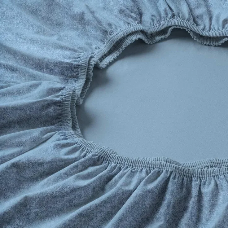 Estella Samt-Velours Spannbettlaken 150/200 hellblau