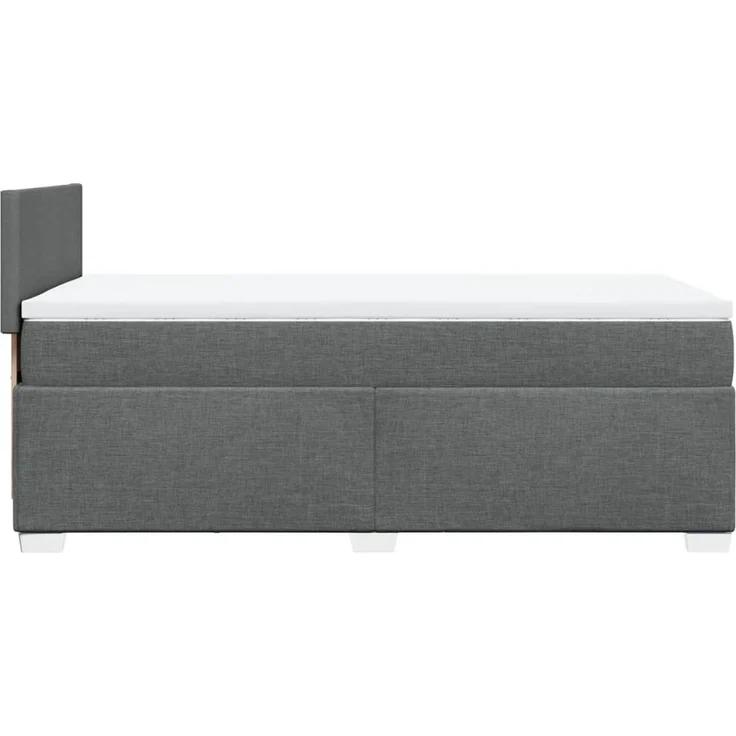 vidaXL Boxspringbett mit Matratze Dunkelgrau 90x200 cm Stoff 3285765 – Bild 5