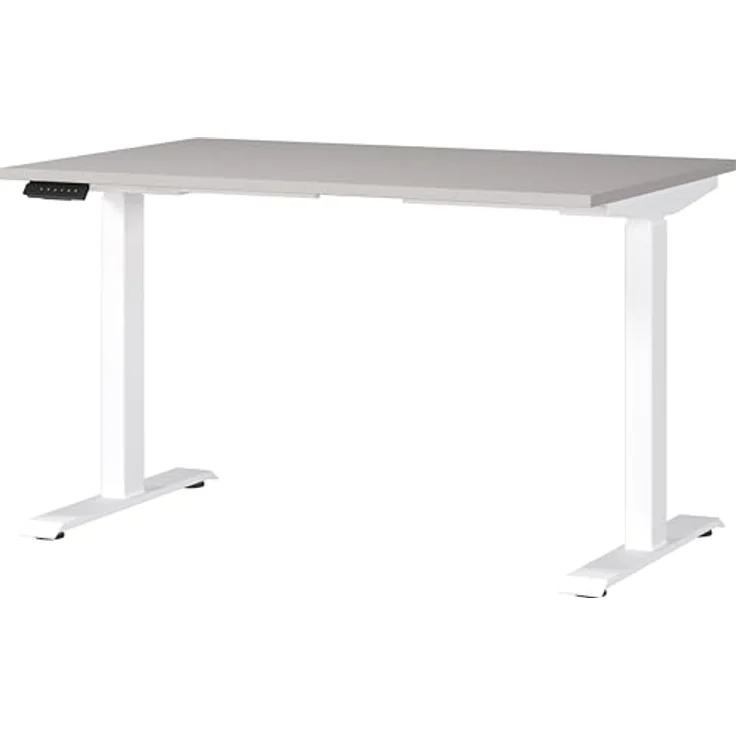 Germania Schreibtisch 7907-617, in Kaschmir/Weiß, EL. höhenverstellb, 120 x 120 x 80 cm (BxHxT) – Bild 2