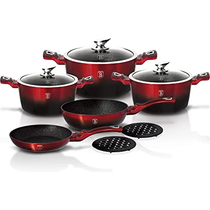 Berlinger Haus Berlinger Haus Garnki Metallic Black Burgundy Line 10 ElementówBH1631N – Bild 5