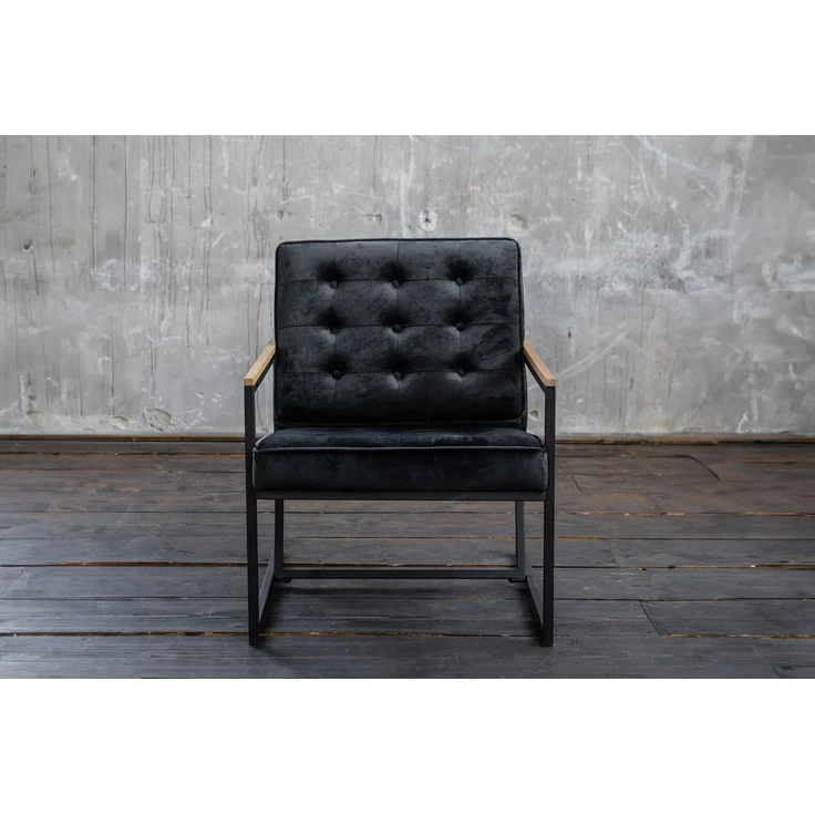 KAWOLA Sessel ARLY Polstersessel Bezug Velvet schwarz 80 x 80 x 63 cm – Bild 6