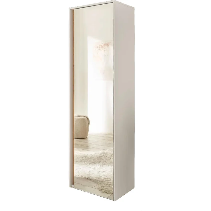 Garderobenschrank Center in weiß und Eiche Wotan 60 x 200 cm – Bild 1