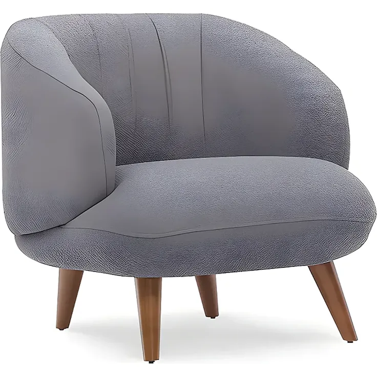 Vente-unique - JANINA Sessel StoffStoff Grau - B 85 cm x H 78 cm x L 78 cm