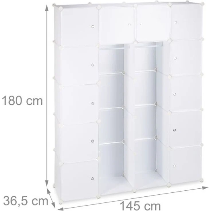 Kleiderschrank Stecksystem 14 Fächer – Bild 4