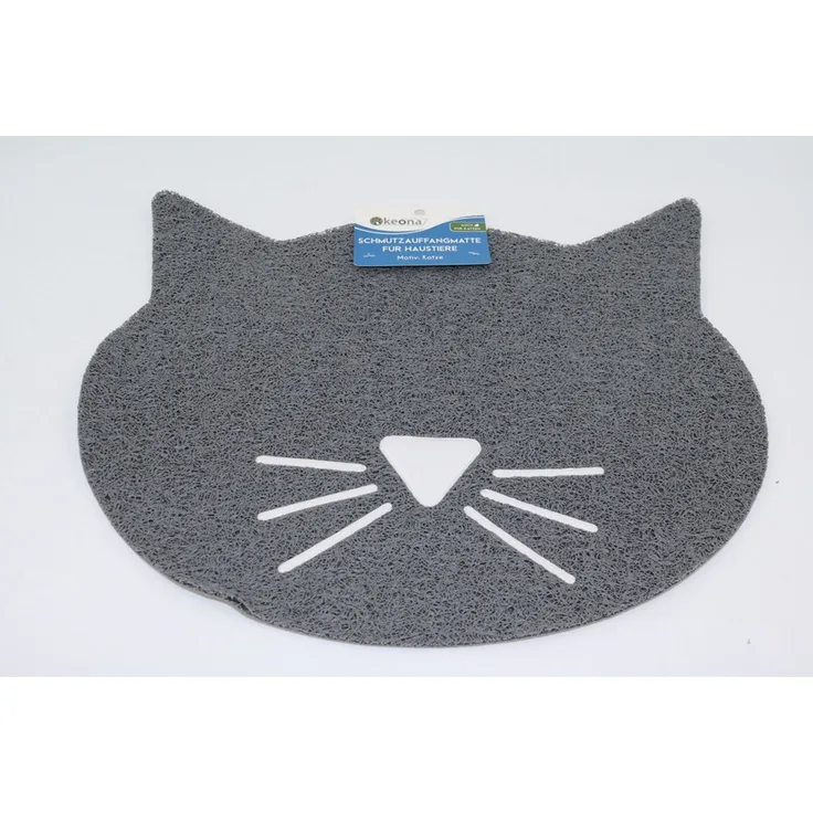 Schmutzauffangmatte für Haustiere KATZE ca. 37x43 cm Bodenschutz vor Katzenklo Napfunterlage sauber und pflegeleicht