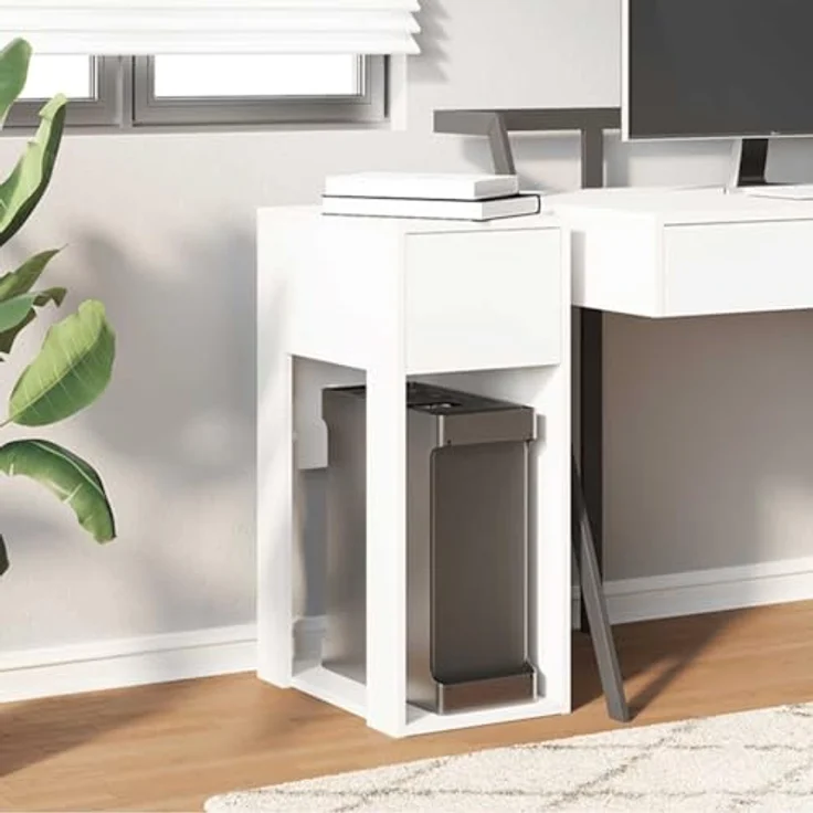 vidaXL Computerschrank mit Schublade Weiß 30x44x74 cm 858731 – Bild 3