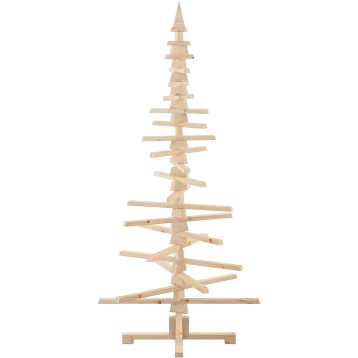 vidaXL Weihnachtsbaum Holz zum Schmücken 180 cm Massivholz Kiefer 4103972 – Bild 7