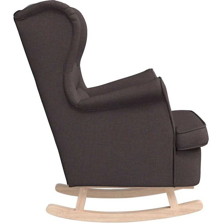 Schaukelsessel, Schaukelstuhl Dunkelbraun 74x90x102 cm Stoff – Bild 5