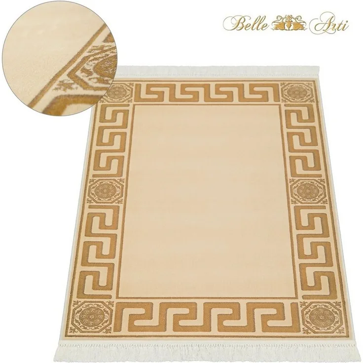 Belle Arti Teppich Teppich Beige Muster Design art 641 67 cm x 105 cm, Rechteckig