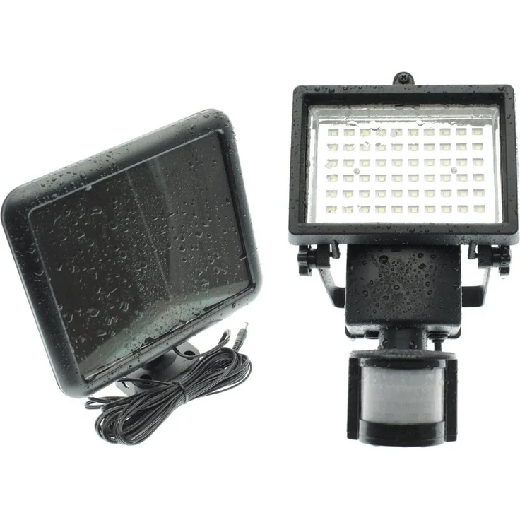 TRANGO LED Außen-Wandleuchte, Bewegungsmelder, SOL-YF60 LED Solar Strahler *GREEN* Solar Wandleuchte I Solar Fluter mit Bewegungsmelder I Solar Außenleuchte I Solarlampen mit Bewegungsmelder, Außenleuchte, Solar Sensor Strahlerleuchte – Bild 2