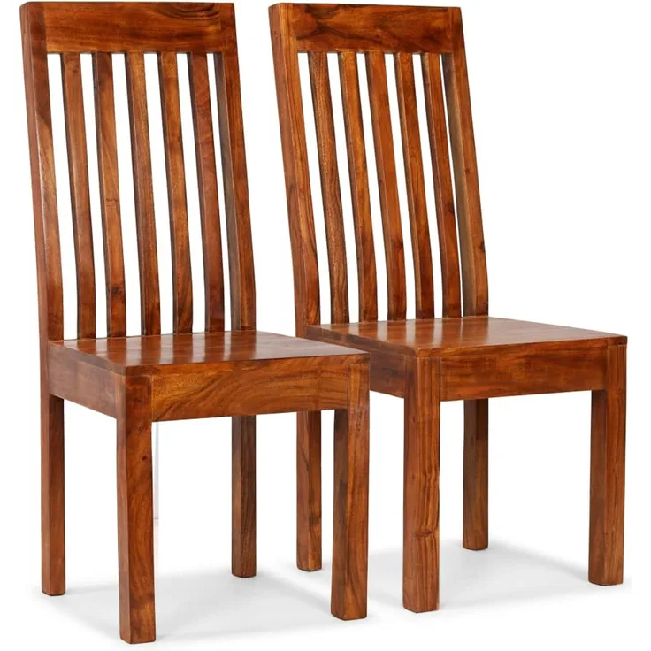 vidaXL Esszimmerstühle 2 Stk. Massivholz mit Honigfarbenem Finish 245645