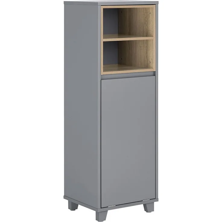 SoBuy BZR146-DG Badezimmer-Hochschrank, Spanplatte, Lackiert, Grau, 35 x 105 x 30 cm