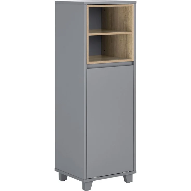 SoBuy BZR146-DG Badezimmer-Hochschrank, Spanplatte, Lackiert, Grau, 35 x 105 x 30 cm – Bild 1