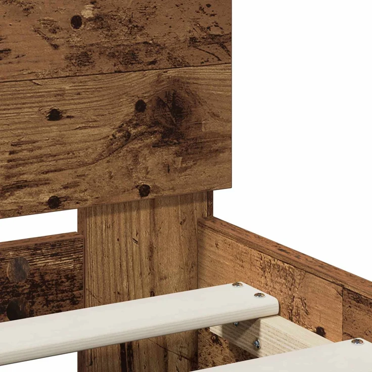 vidaXL Bettrahmen Altholz 135 x 190 cm Holzwerkstoff 3446594 – Bild 7