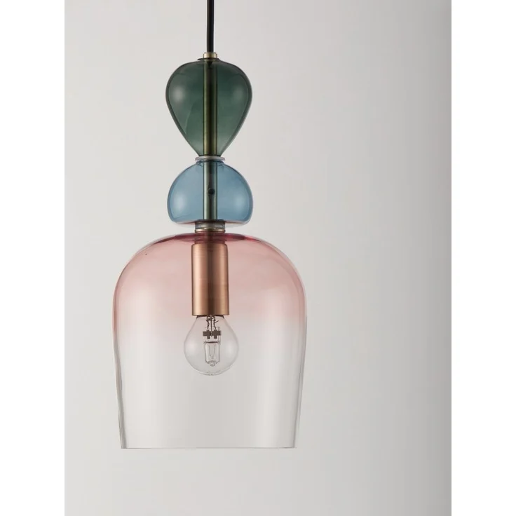 Nova Luce 9009234 MURANO Pendelleuchte 1-flammig Gold Multifarben E14 – Bild 5