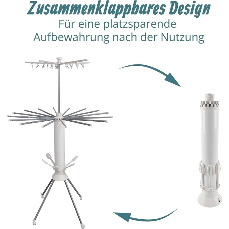 Relaxdays Ausziehbarer Wäscheständer mit Tasche – Bild 6
