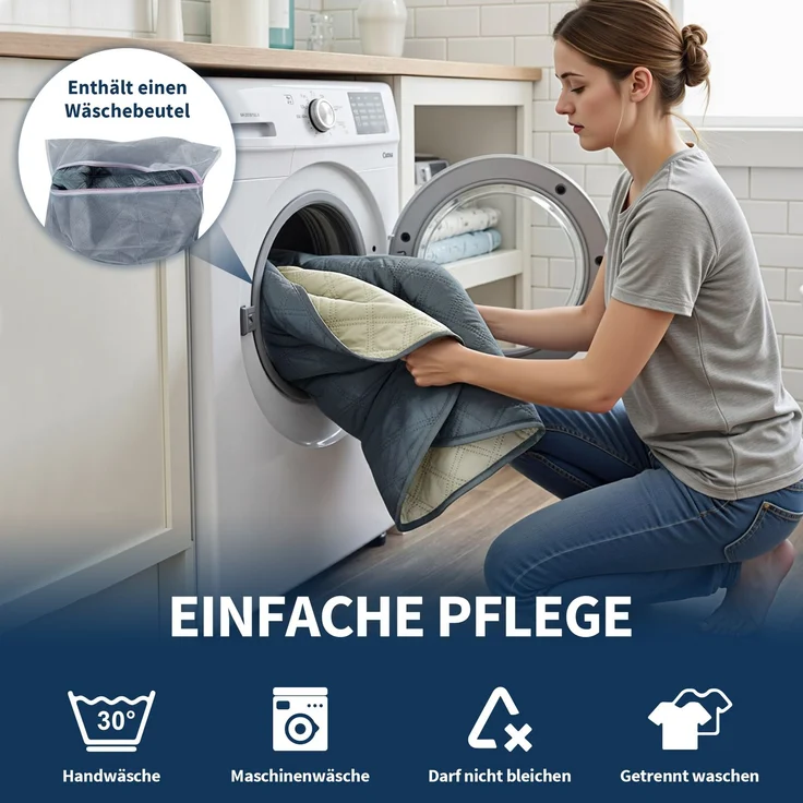 M MCombo Sesselschoner für Relaxsessel C1815 (Grau/Samt) – Bild 7