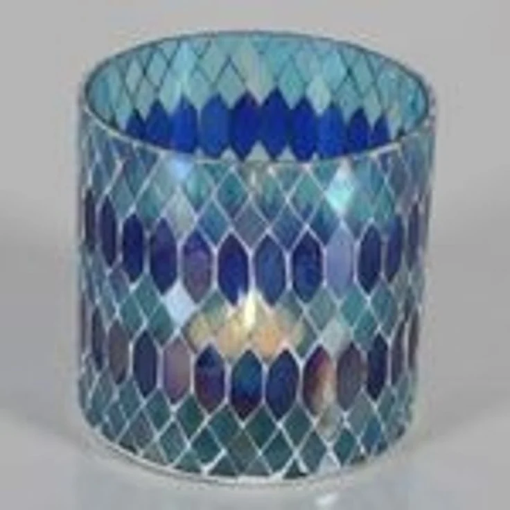 Marokkanisches Mosaik Windlicht Rayan Dunkelblau M – Bild 11