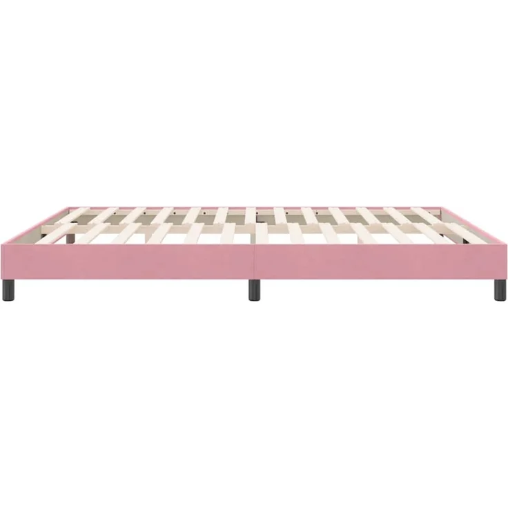 vidaXL Boxspringbett ohne Matratze Rosa 180x220 cm Samt 3315890 – Bild 6