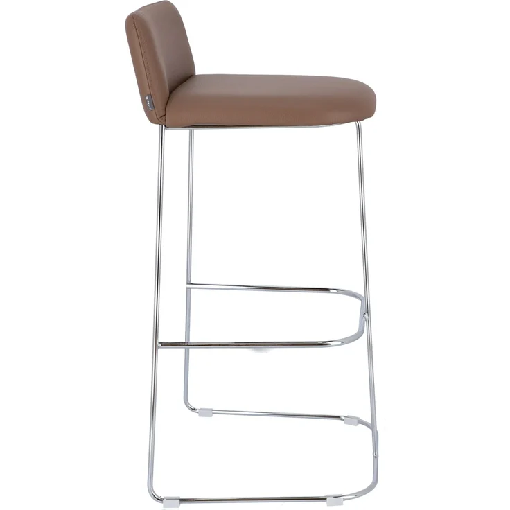 Barhocker Ragno aus Leder, Taupe, 39 x 43 x 88 cm – Bild 3