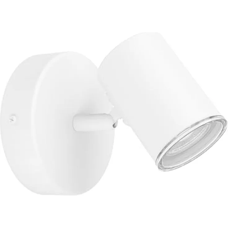 EGLO Deckenspot CONSUMA 1 Spotlampe - Stahl - GU10 - 1X5W - IP44, ohne Leuchtmittel, Wandleuchte, Wandspot, schwenkbar, Strahler, L11 x H11,5 x AL13 cm