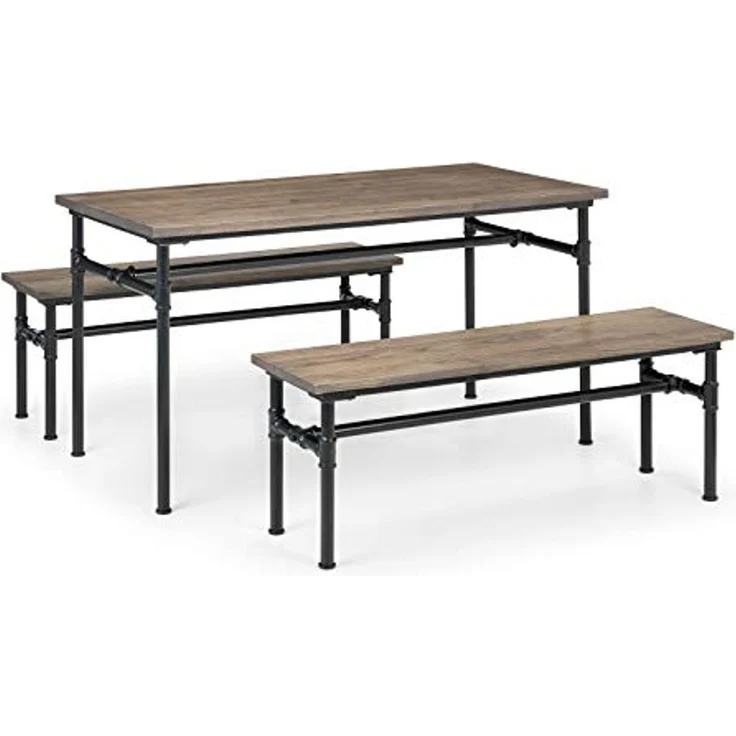 Julian Bowen Esstisch Carnegie, Ulmenholz in Mokka und Schwarz – Bild 5