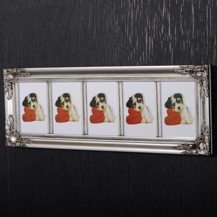 BILDERRAHMEN Beatrice SHABBY CHIC 5er MULTIRAHMEN BAROCK SILBER ANTIK FOTORAHMEN – Bild 6