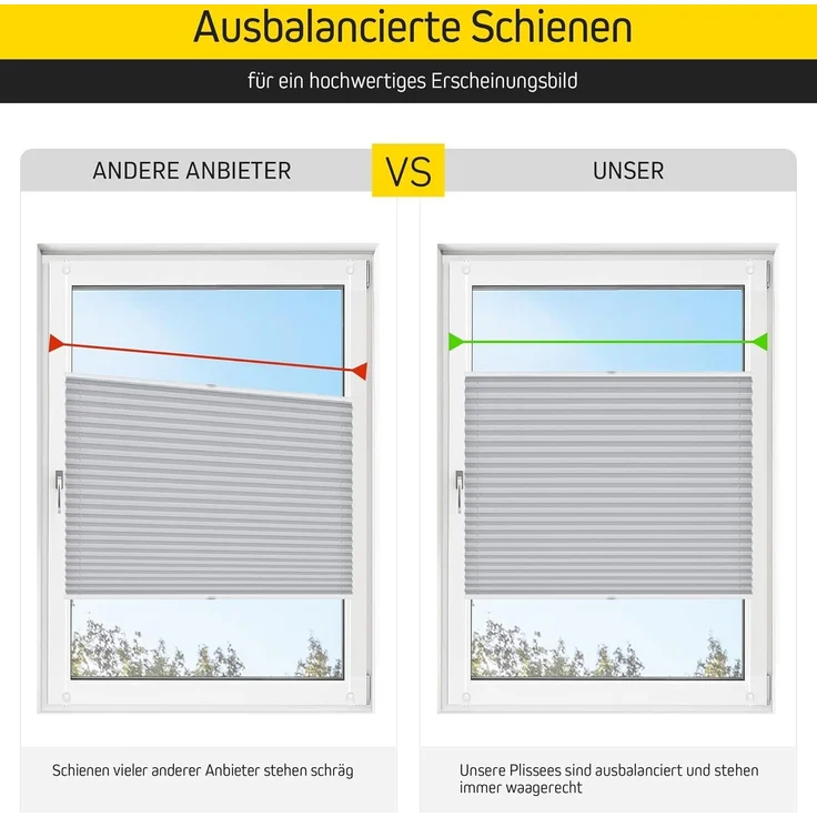 jalousiescout Plissee Pure Plissee Basic, 60 x 110 cm, weiß, halbtransparent, ohne Bohren, klemmen, Klemmfix, halbtransparent, Polyester-Stoff ohne Bohren – Bild 7