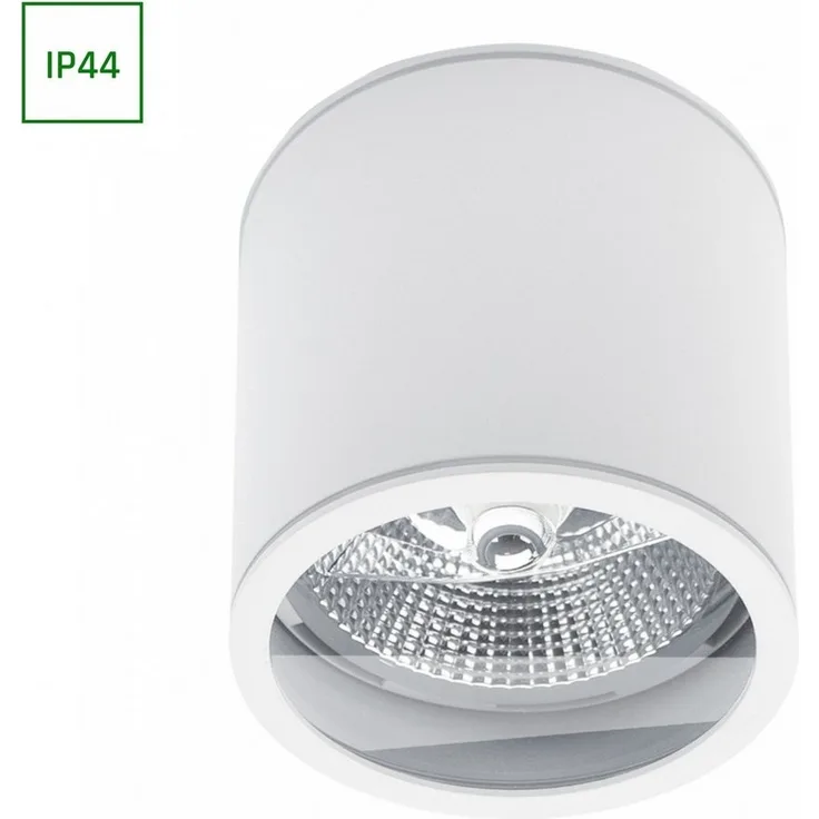 Spectrum Aufbauleuchte LED Aufbauleuchte Chloe AR111 weiß Badezimmerleuchte IP44 max. 35W GU10, Nein