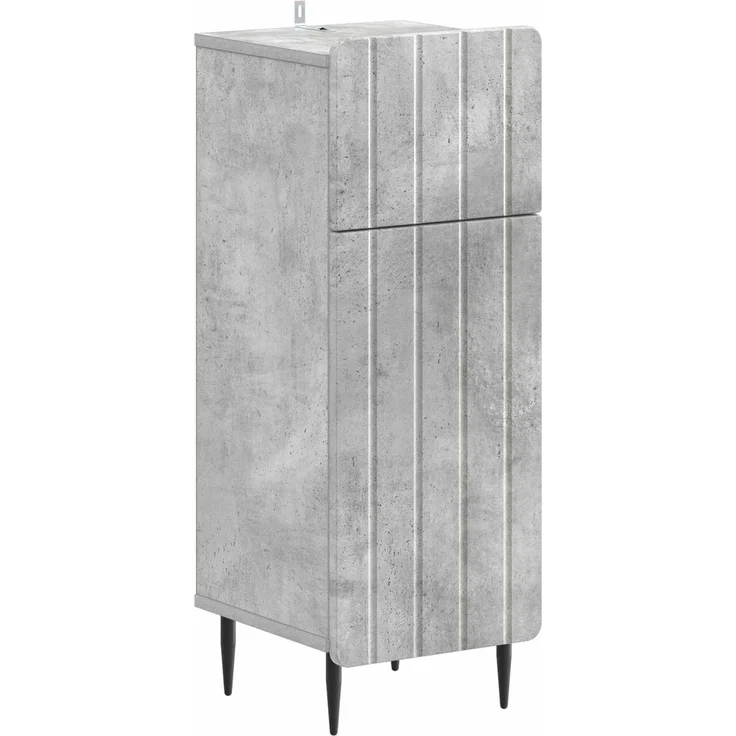vidaXL 3-teiliges Badezimmer-Schranksystem ZWOLLE 3 stk. Betongrau 3418002 – Bild 3