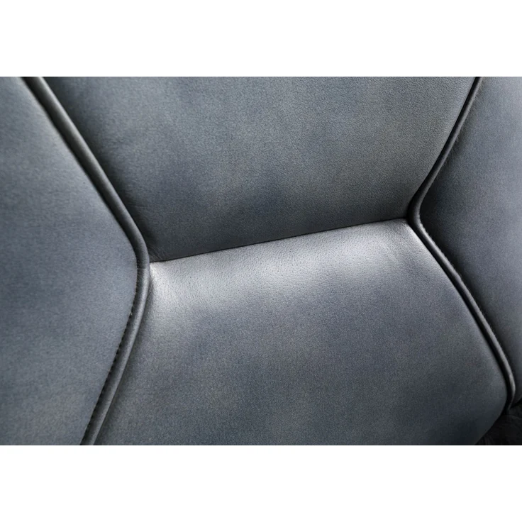 Stuhl Echtleder 49x56x83 blau IRON LABEL #508 – Bild 5