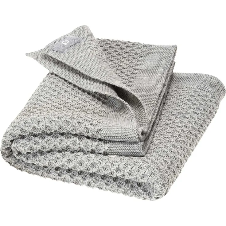 Disana Waben-Strickdecke 80x100 cm grau
