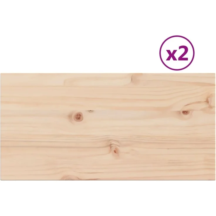 vidaXL Tischplatten 2 Stk. 70x35x2,5 cm Rechteckig Massivholz Kiefer 847426 – Bild 8